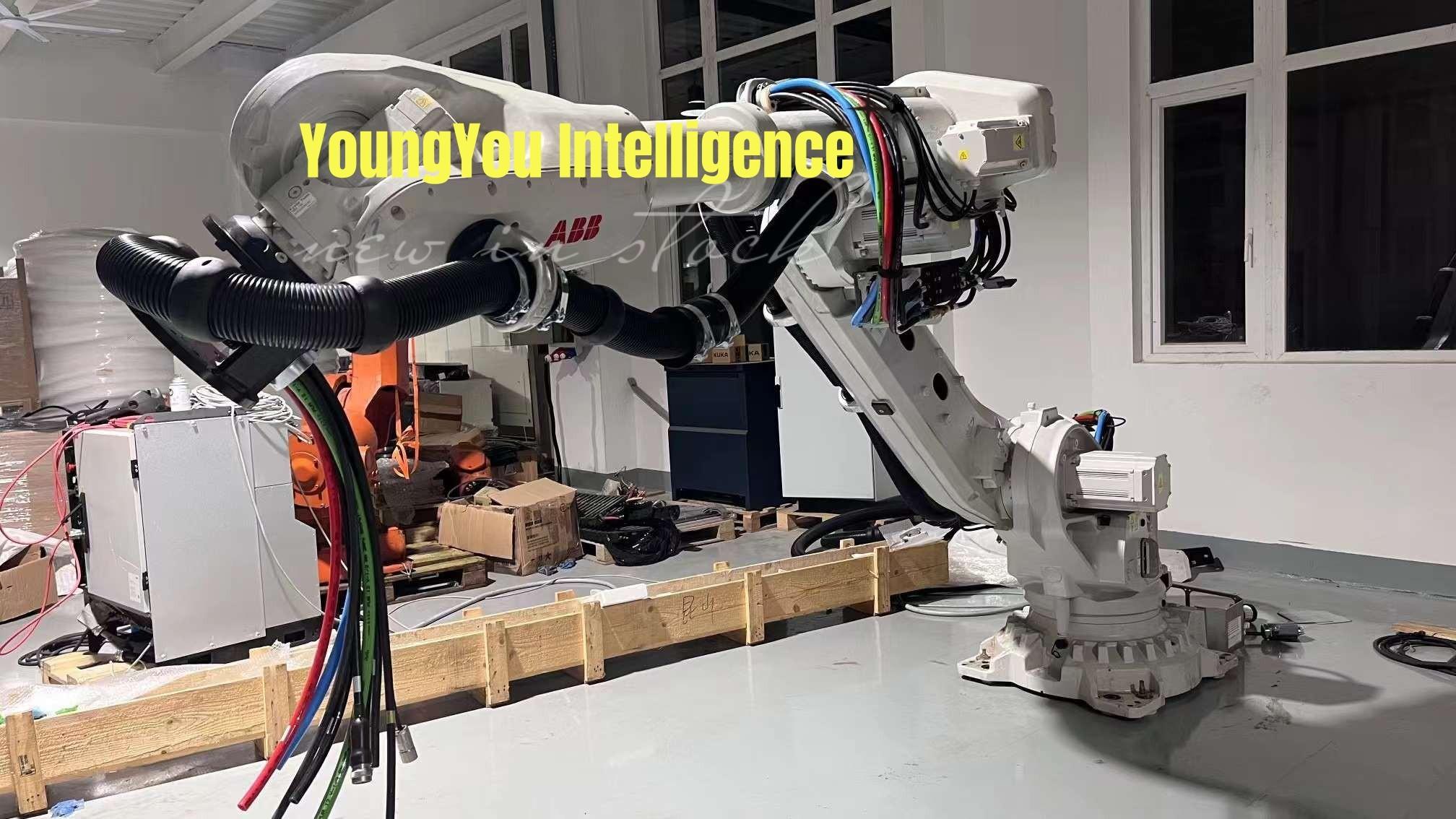 Handling process of an abb6700 robot, pipeline package case