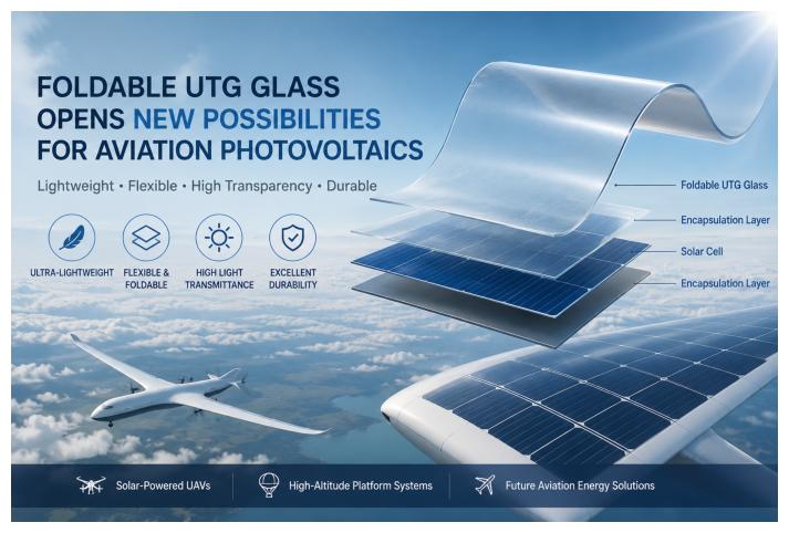 Foldable UTG Glass Opens New Possibilities for Aviation Photovoltaics