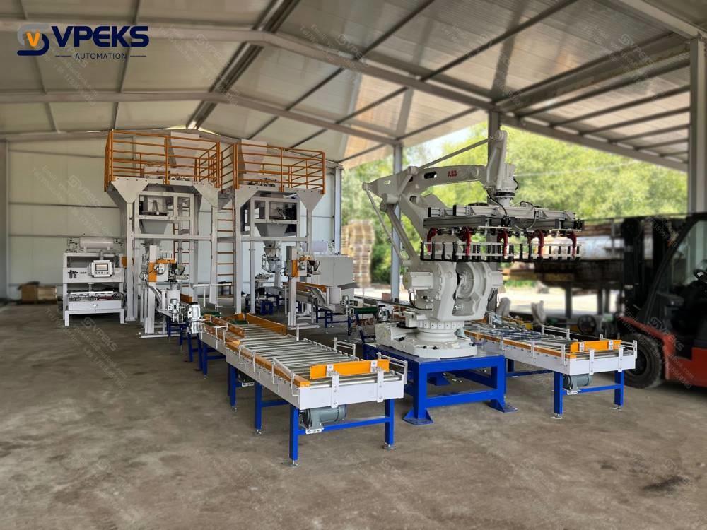 Example Of Installation Of A Fully Automatic Packaging And Palletizing Production Line For A Romanian Customer