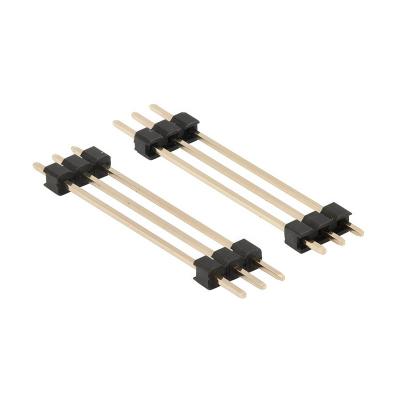 China 2.0mm Pitch Single Row Double Insulator Straight DIP Pin Header Connector 2P to 40P for sale