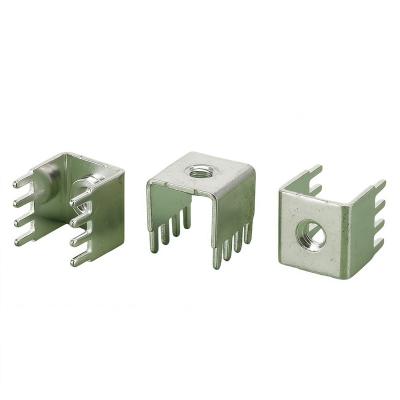 China PCB Solder Terminal Block, 1.2mm Brass PCB Nut Terminal, 6/8 Pin Through Hole, Up to 80A Current, Custom Plating Tin/Nickel for sale