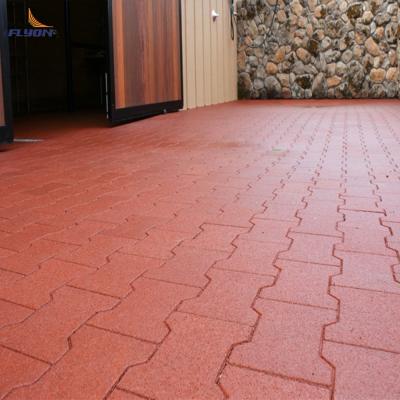China Rectangular Rubber Flooring Mat For Noise Reduction In Indoor / Outdoor Areas for sale