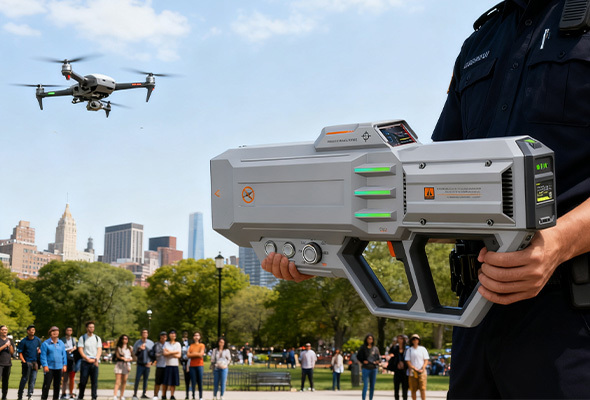 TTSKURA500 Gun-Type Integrated UAV Detection & Jammer System