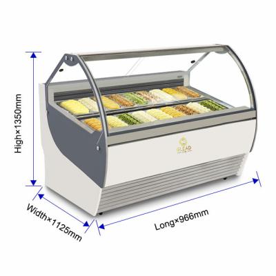 China 18pcs Italian Pan Qty Air Cooled Refrigeration Unit with Marble/Stainless Steel Base for sale