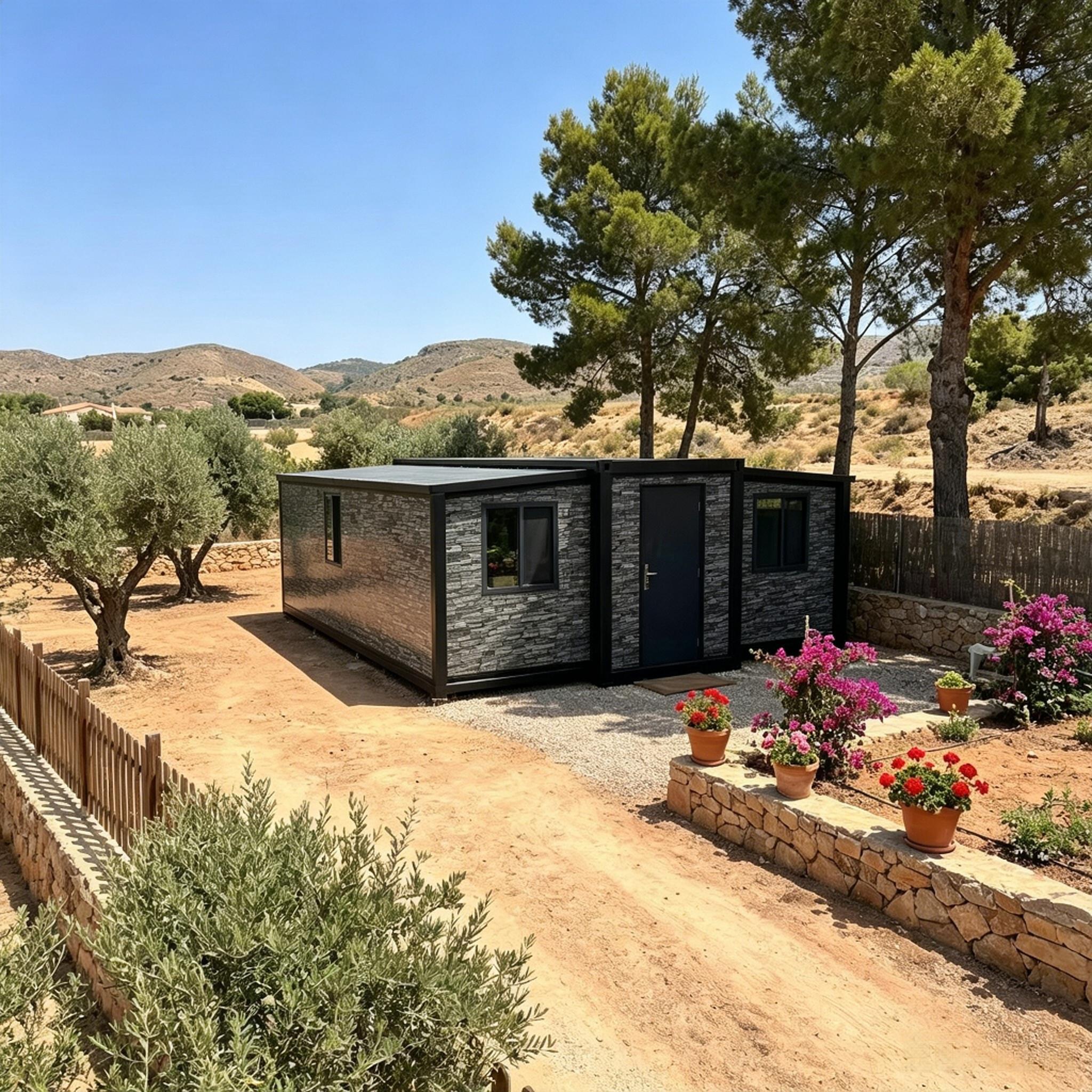 Expandable Container House Real Case Madrid Spain | Rual Holiday Cabin & Small B&B