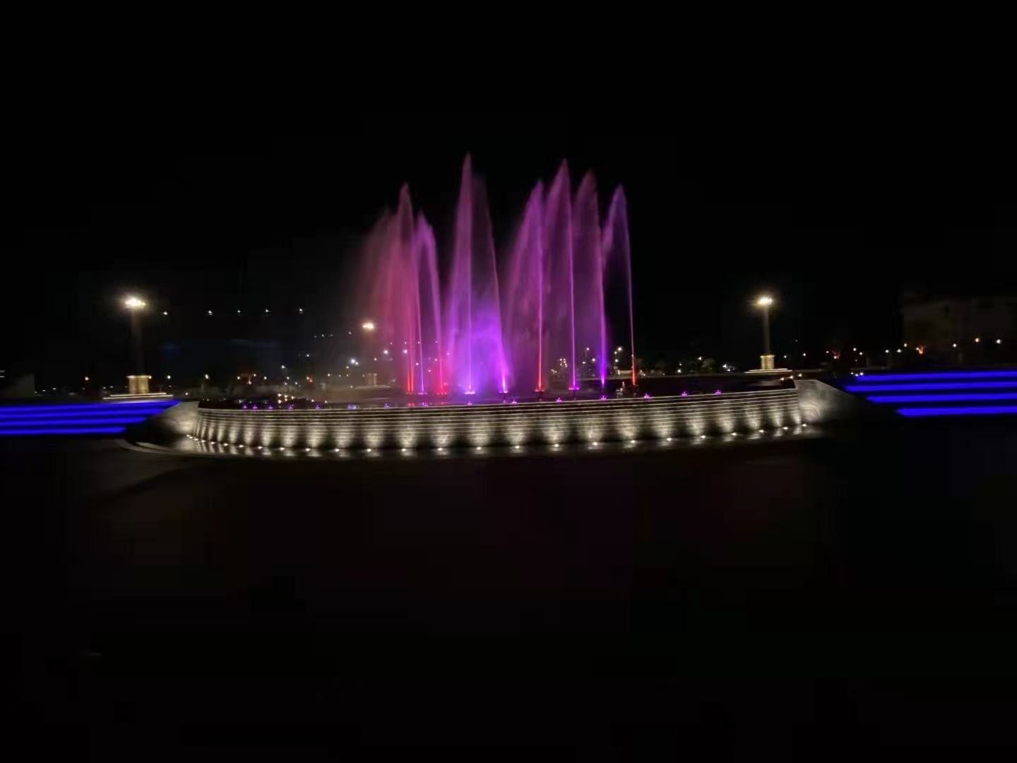 Park fountain lighting project in United Arab Emirates