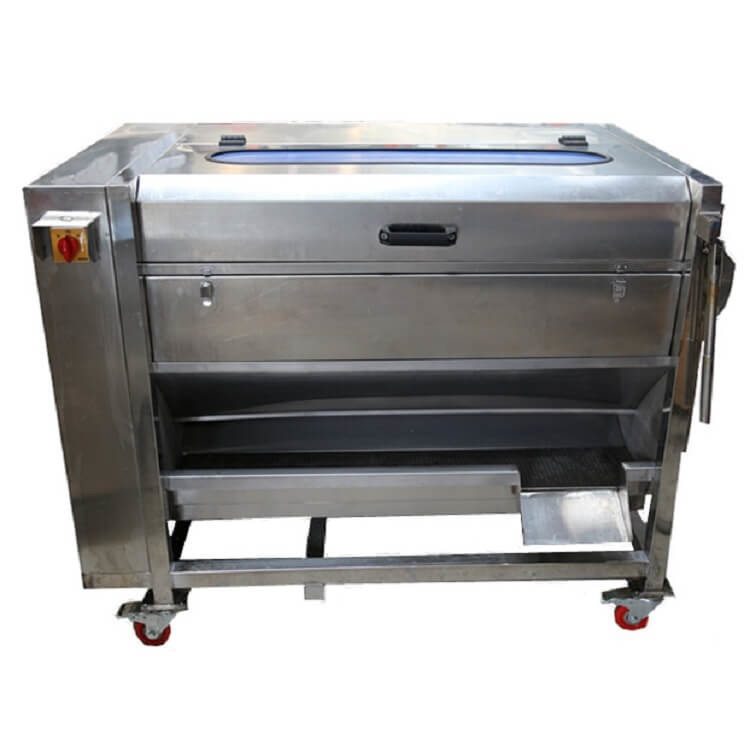 Peeling machine equipment customer display
