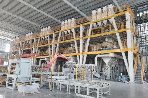 Automatic dry mortar production line