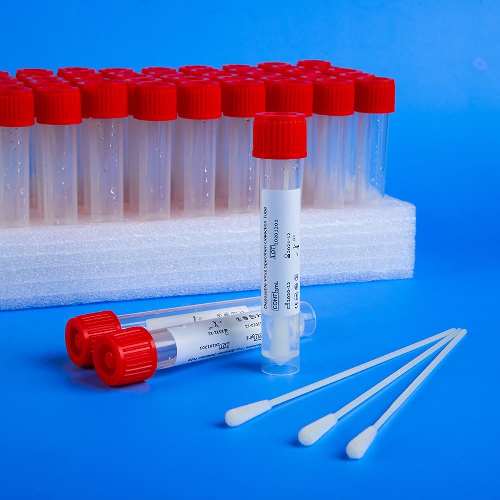 Single-use virus sampling tube