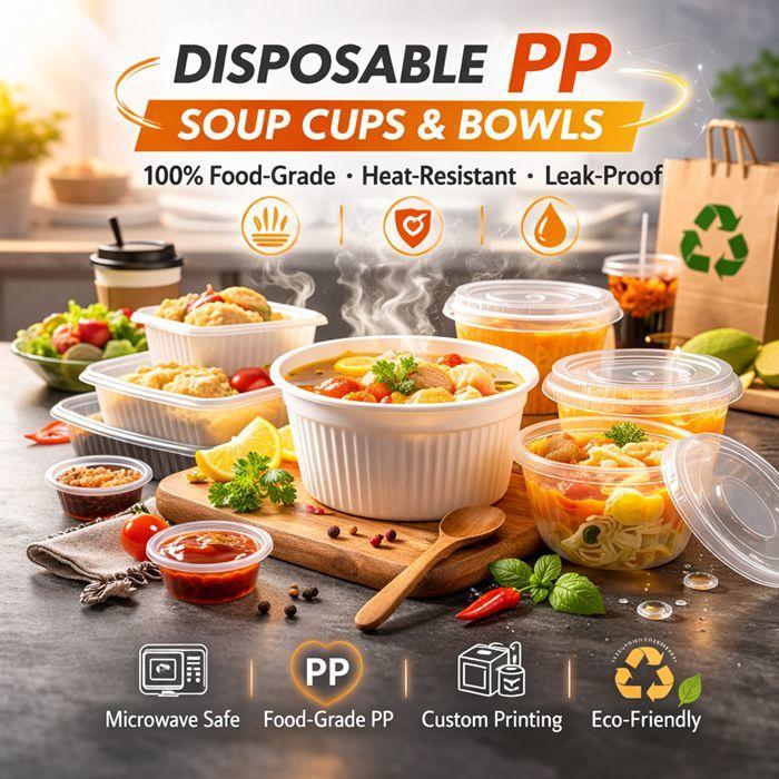 Disposable PP Soup Cups and Bowls: A Growing Essential in Modern Food Service