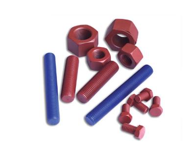 China Colorful PTFE Coated Double Ended Bolt Full Thread 4.8-12.9 Grade in Standard & Custom Sizes for sale