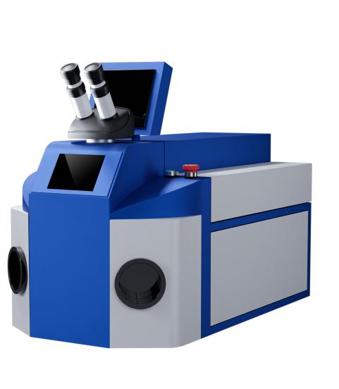 What role does the xenon lamp play in the jewelry welding machine?