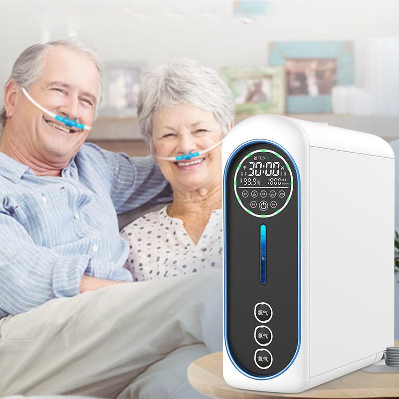 The elderly person expressed gratitude for the hydrogen inhalation machine and our company