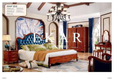 China 2017 Classic Blue Leather King Side Double Bed for sale