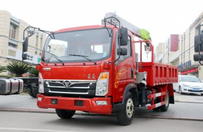 China Small Truck Mounted Crane Lifting 4 Tons 8-Speed Manual Transmission Howo 4*2 Drive Mode for sale
