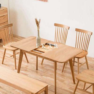China Dining Table Set Designs Solid Oak Wood Italy Modern Furniture for sale