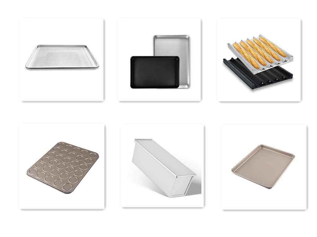 Multi - Type Aluminum Alloy Baking Sheet Set Ordinary Surface Or Non - Stick Surface