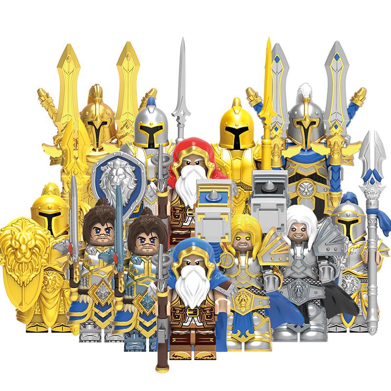 World of Warcraft Classic Alliance – 14-Character Minifigure Set Featuring Arthas, King Varian, Soldiers & Musketeers