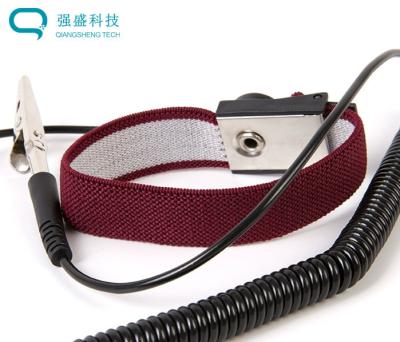 China Rose Red ESD Wrist Straps Used For Grounding in lab for sale