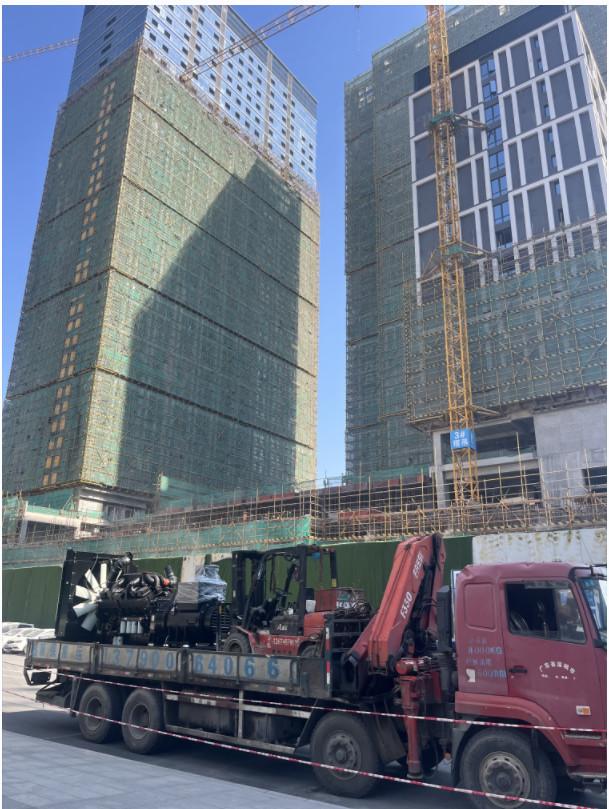 Today, CUMMINS KTA38-G2A Use into A commercial building of a project in Foshan, China