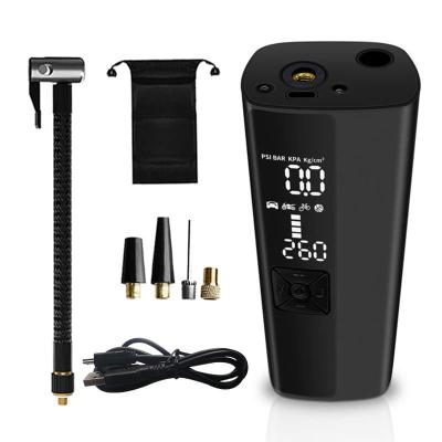 China Rechargeable Digital Tire Inflator With LED Screen Compact Car Air Pump for sale