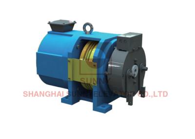 China Elevators Gearless Traction Machine 220V / 380V, 2:1 Roping Single Wrap 320 - 450kg Elv.Load for sale