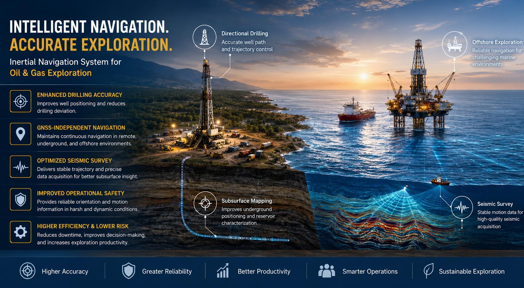 Shock-Resistant Ring Laser Inertial Navigation System Offshore Oil & Gas Survey Solution for Marine Exploration