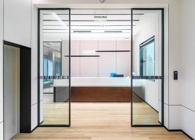 China Custom Aluminum Glass Partitions with Tempered Glass Panels for sale