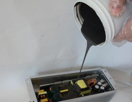 What is the silicone potting process?