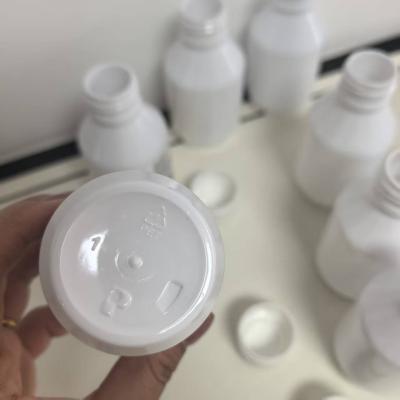 China White 125ml PET Plastic Bottle Featuring Printed LOT Number and Glossy Finish Screw Top Cap Ideal for Tus for sale