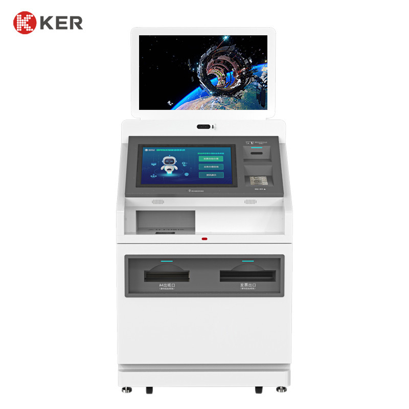 Interactive Automatic Touch Screen Ordering Machine Self Service Print Terminal Kiosk