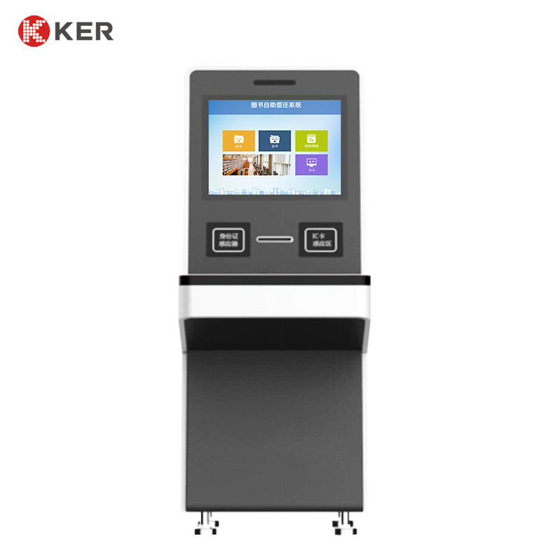 19 Inch Library Self Service Terminal With Card Reader Nfc Reader Bar Code Reader