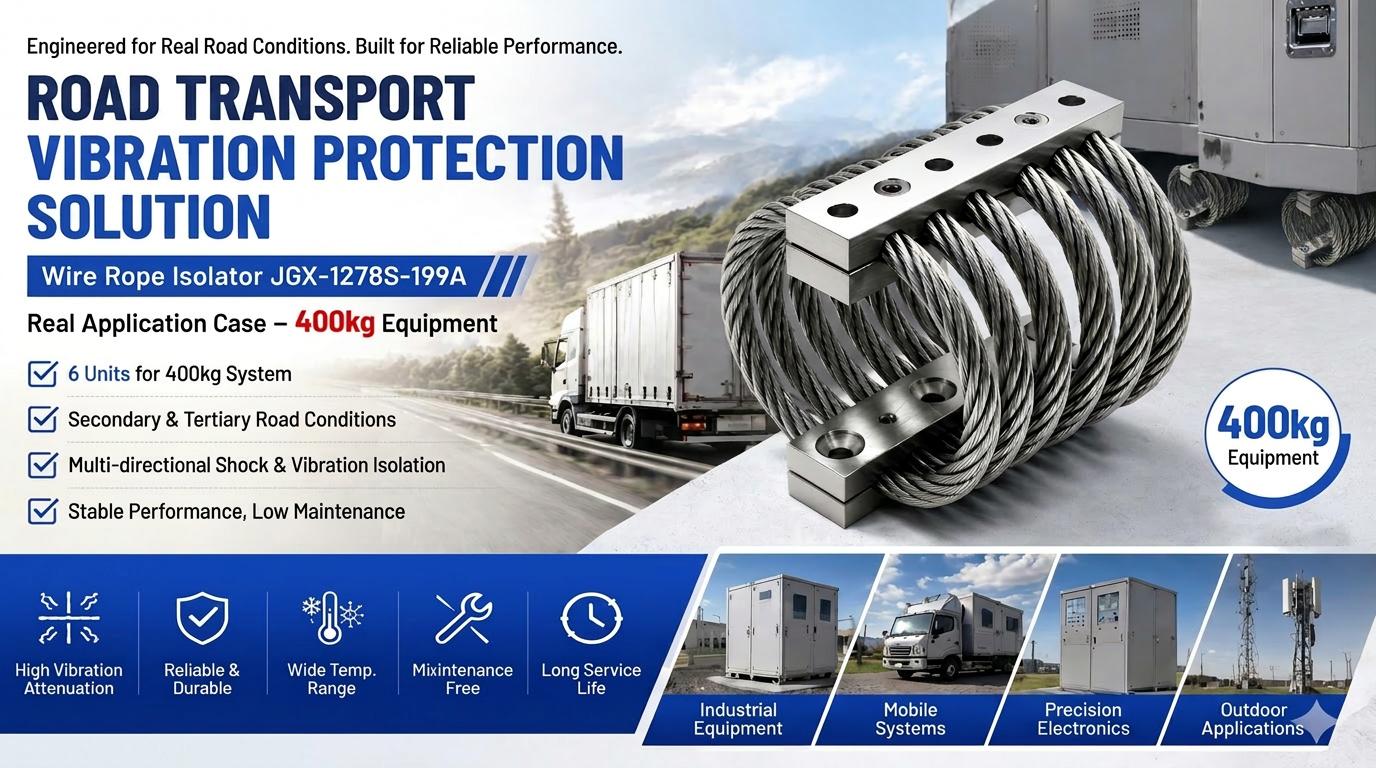 Wire Rope Isolation for 400kg Equipment in Multi-Road Transport