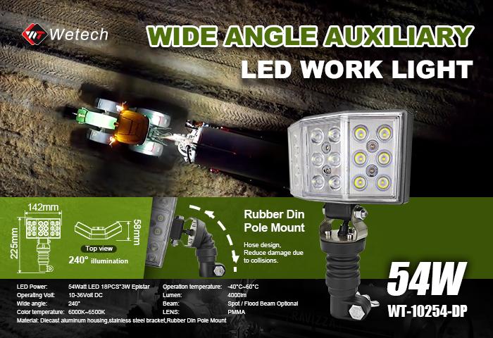 54W High Performance Agricultural LED Work Light