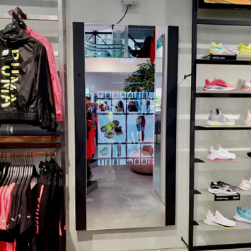 Sinotectronics × PUMA - A 65 inch wall-mount Retail Smart Mirror
