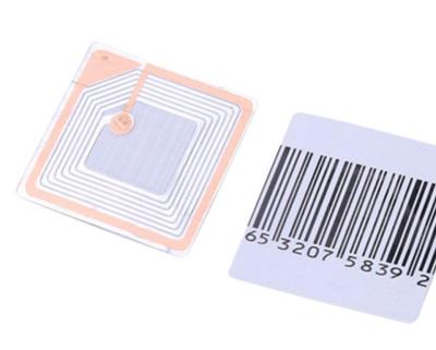 China 40*40mm Barcode Adhesive Security 8.2Mhz EAS RF Soft Label for Supermarket EAS Systems , RF LABEL for sale