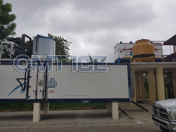 OMT 20Ton Fresh Water Flake Ice Machine Project In South America