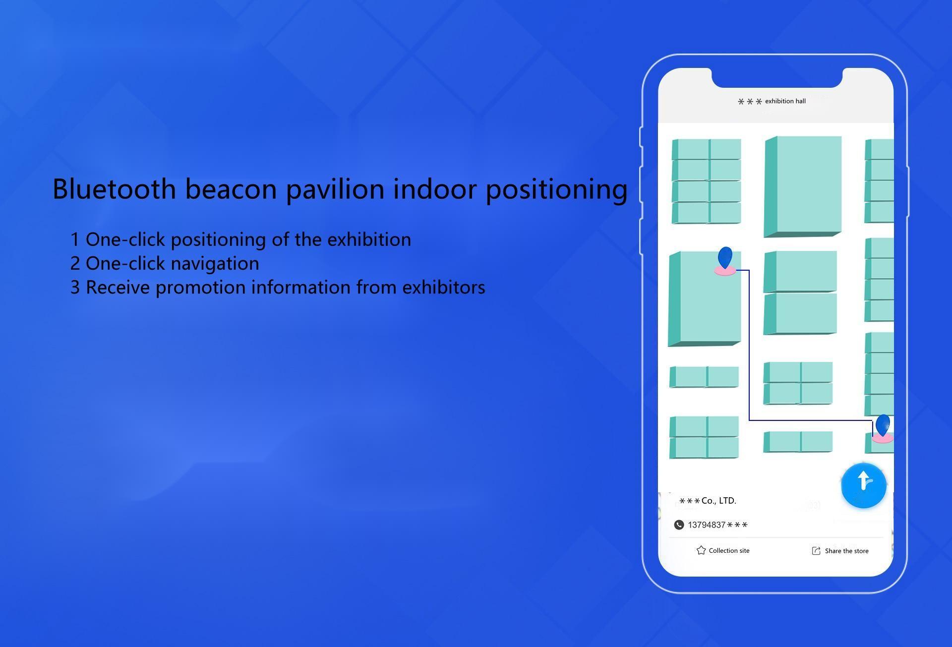 Bluetooth Beacon is used for exhibition positioning and navigation