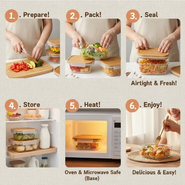 Benefits and Style of Using Cute Glass Food Storage Containers