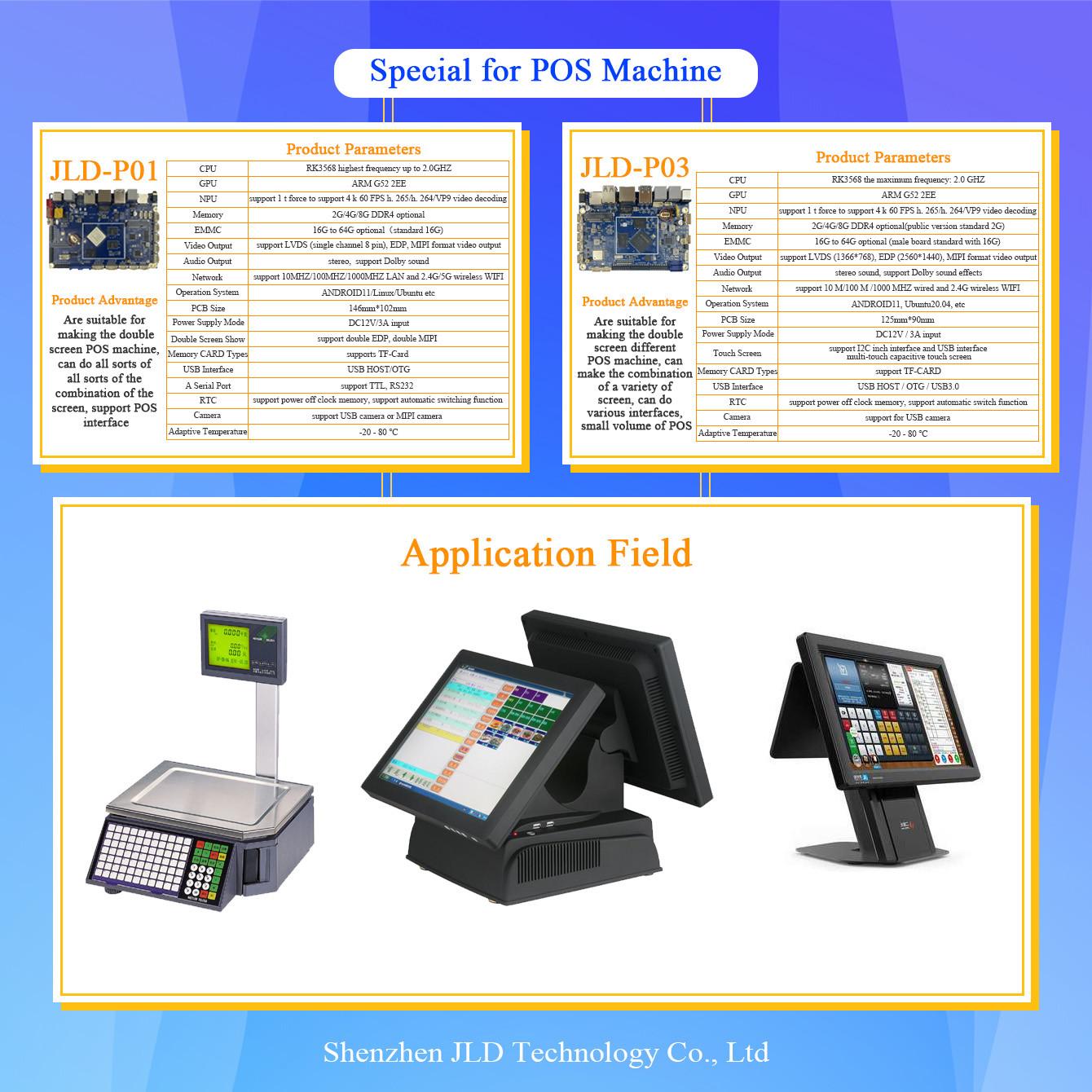 JLD-P01/P03 Embedded System Motherboard Specially Used for POS machine