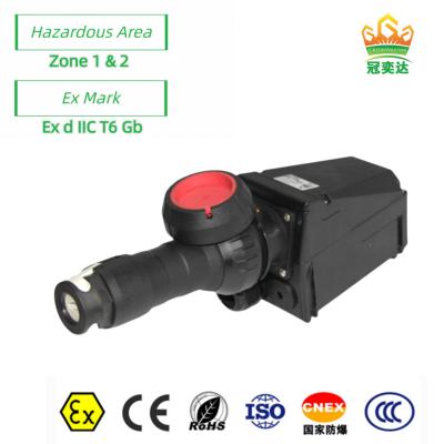 China Rugged Explosion Proof Socket With Brass Contact For Industry Zone for sale