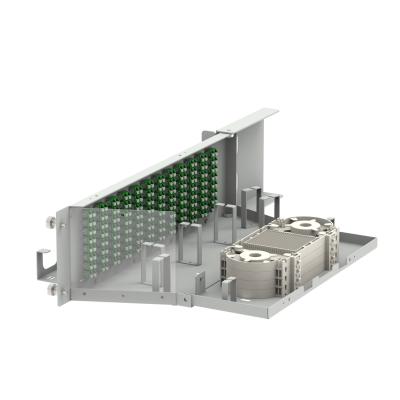 China 19 Inch 96 Cores LC APC Fiber Optic Swing Patch Panel ODF 482x230mm for sale