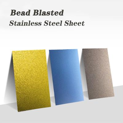 China Bead Blasted Finish Decorative Stainless Steel Sheet 0.25mm 0.5 Mm Cut To Size for sale