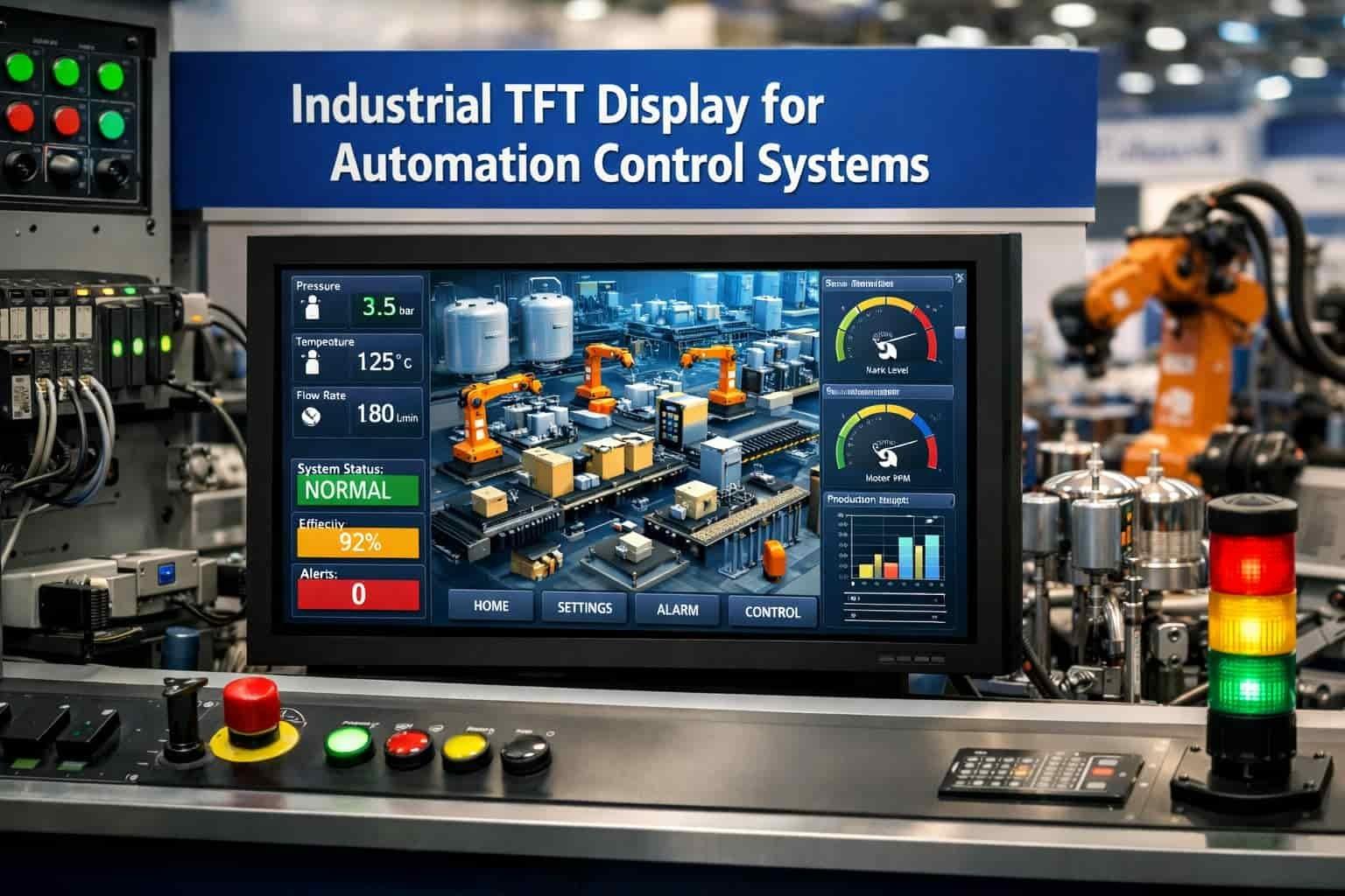 Industrial TFT Display for Automation Control Systems