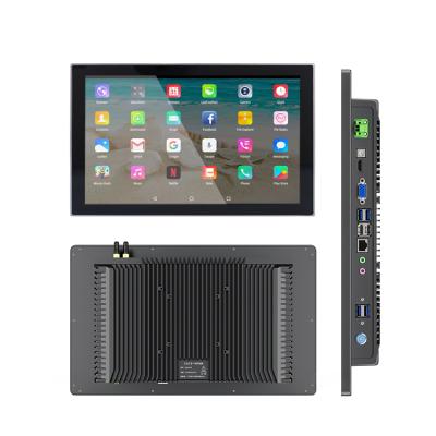 China Industrial Touch Panel PC Panel Mount Embedded Ipc 15.6/18.5/21.5 Inch Fanless IP65 Waterproof 500nits I7 CPU Linux Computer for sale