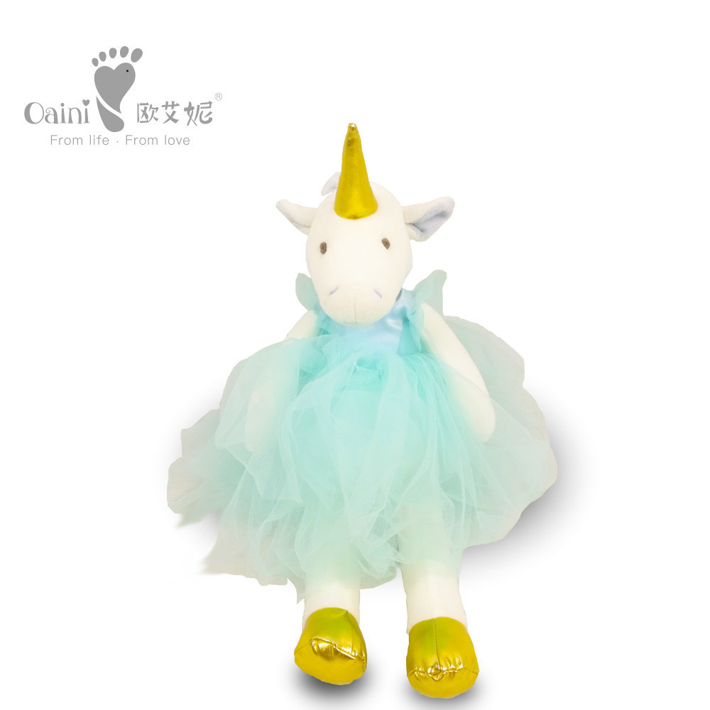 Oaini Brand PP Cotton Stuffed Top-notch Quality Top-selling Eco/Child-Friendly Skirt Series Animal Doll Unico Toy 35cm