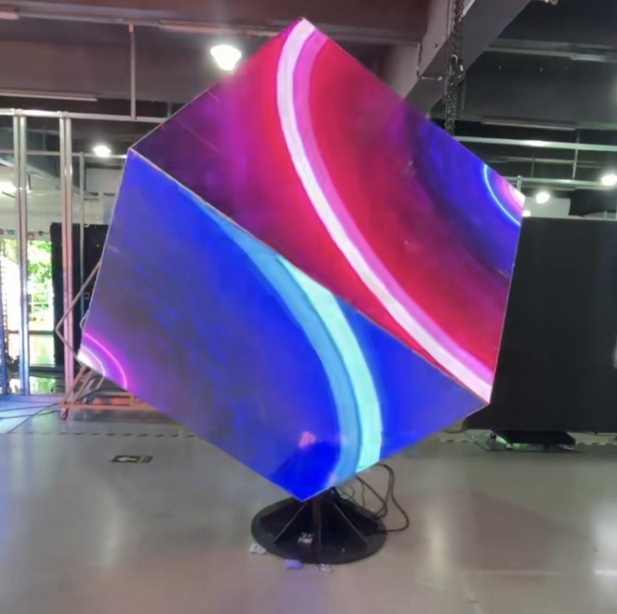 Vietnam led Rubik's Cube Screen Case-6 faces Indoor rotatable Rubik's Cube led display