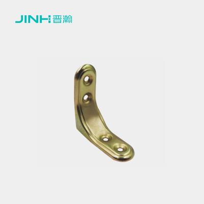 China JH-17014 26x42mm Metal Corner Bracket for Furniture, High-Strength Steel Hidden Fastener with Four Holes & Rounded Corners, Electroplated Color Zinc for sale