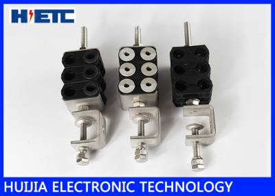 China 6 Way Through Type Fiber Optic Feeder Cable Clamp 304 Stainless Steel 1 5/8 Inch for sale