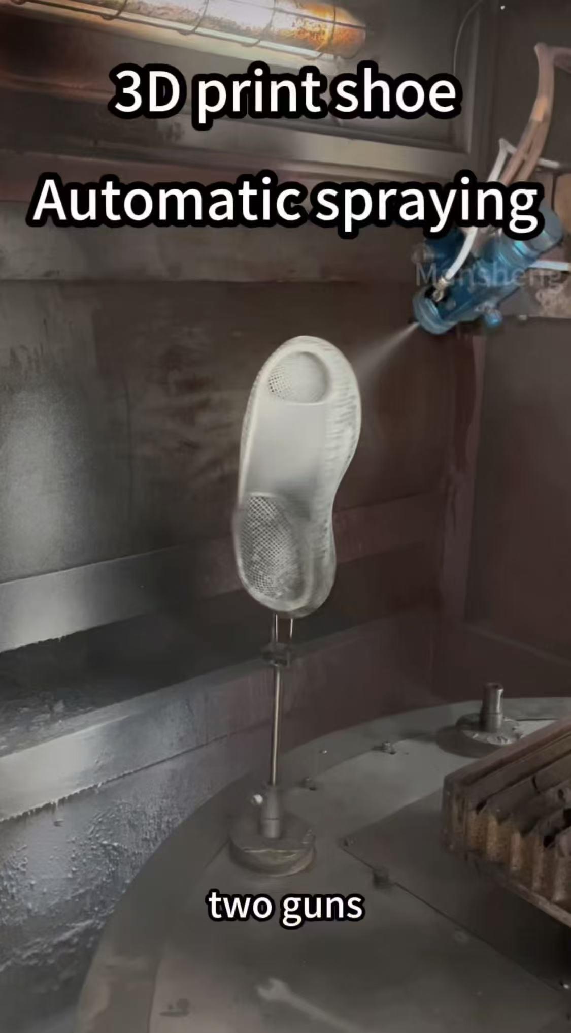Brazilian Athletic Shoe Manufacturer Success Story: 300X6 6-Axis Rotary Spray Machine for Adhesive Primer A...